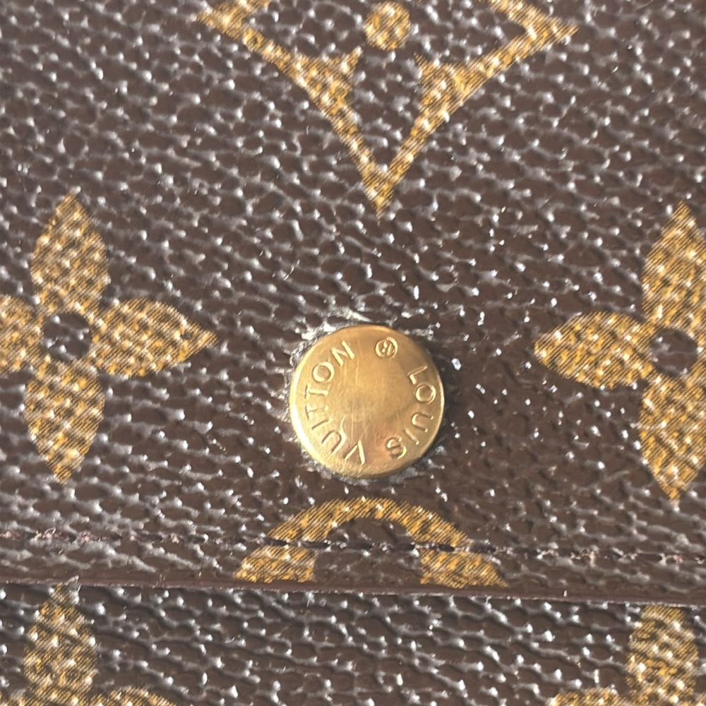Used vintage Louis Vuitton monogram Sarah wallet, 2 card slots zipper coin pouch - Picture 3 of 10